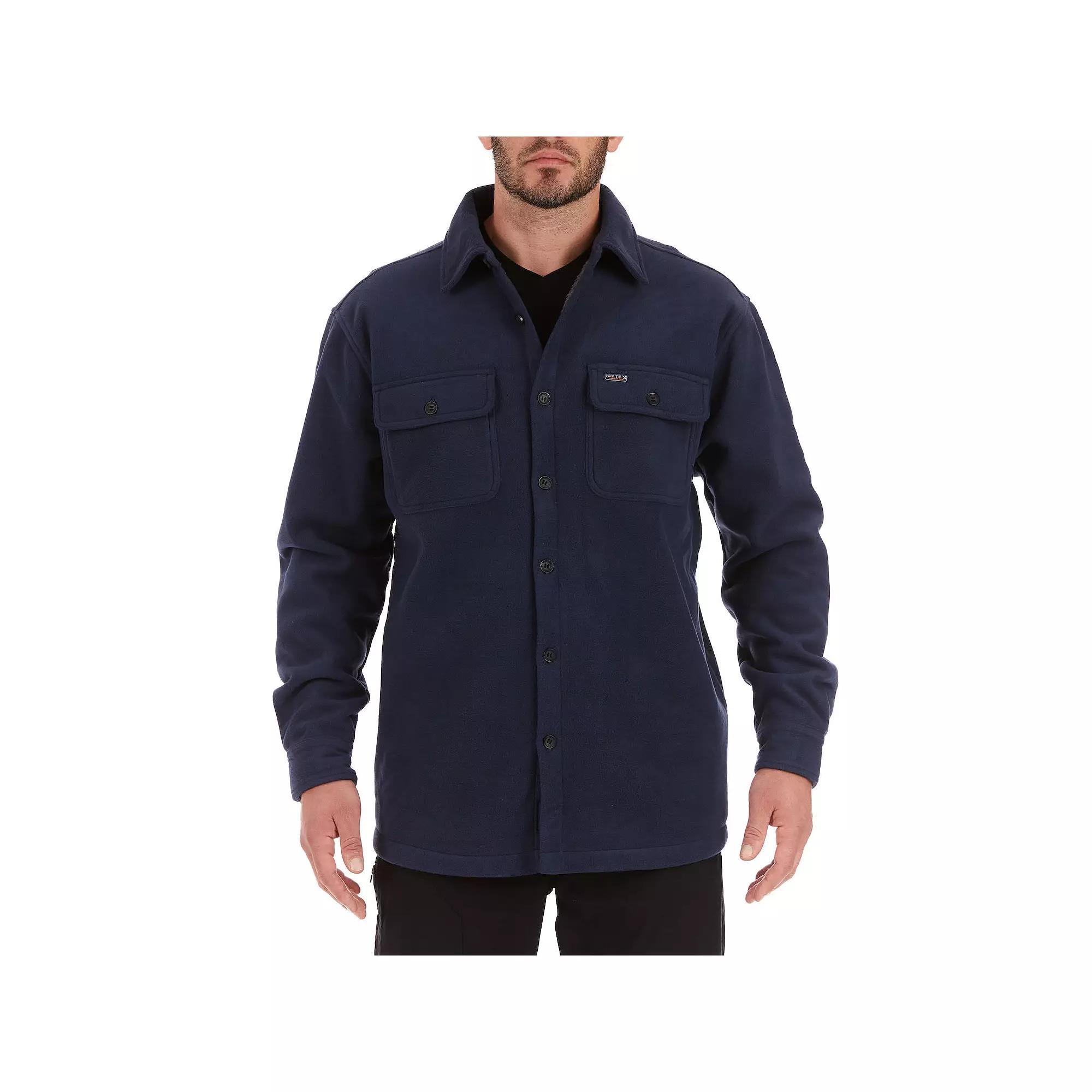 Mens Smiths Workwear Sherpa-Lined Plaid Microfleece Shirt Jacket Product Image