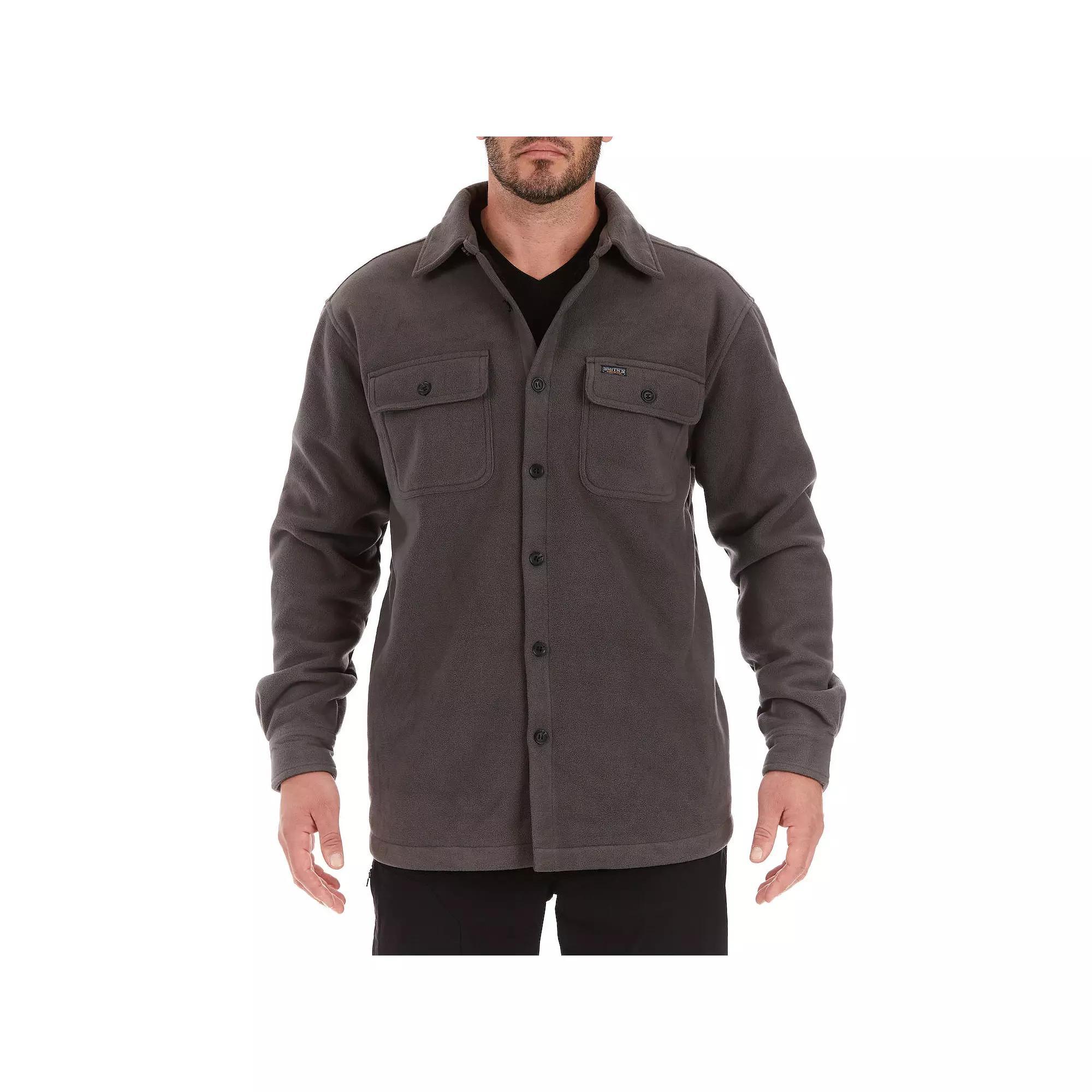 Mens Smiths Workwear Sherpa-Lined Plaid Microfleece Shirt Jacket Product Image
