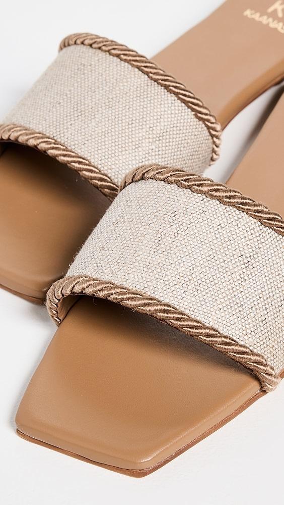 KAANAS Finn Canvas Cord Detail Slides | Shopbop Product Image