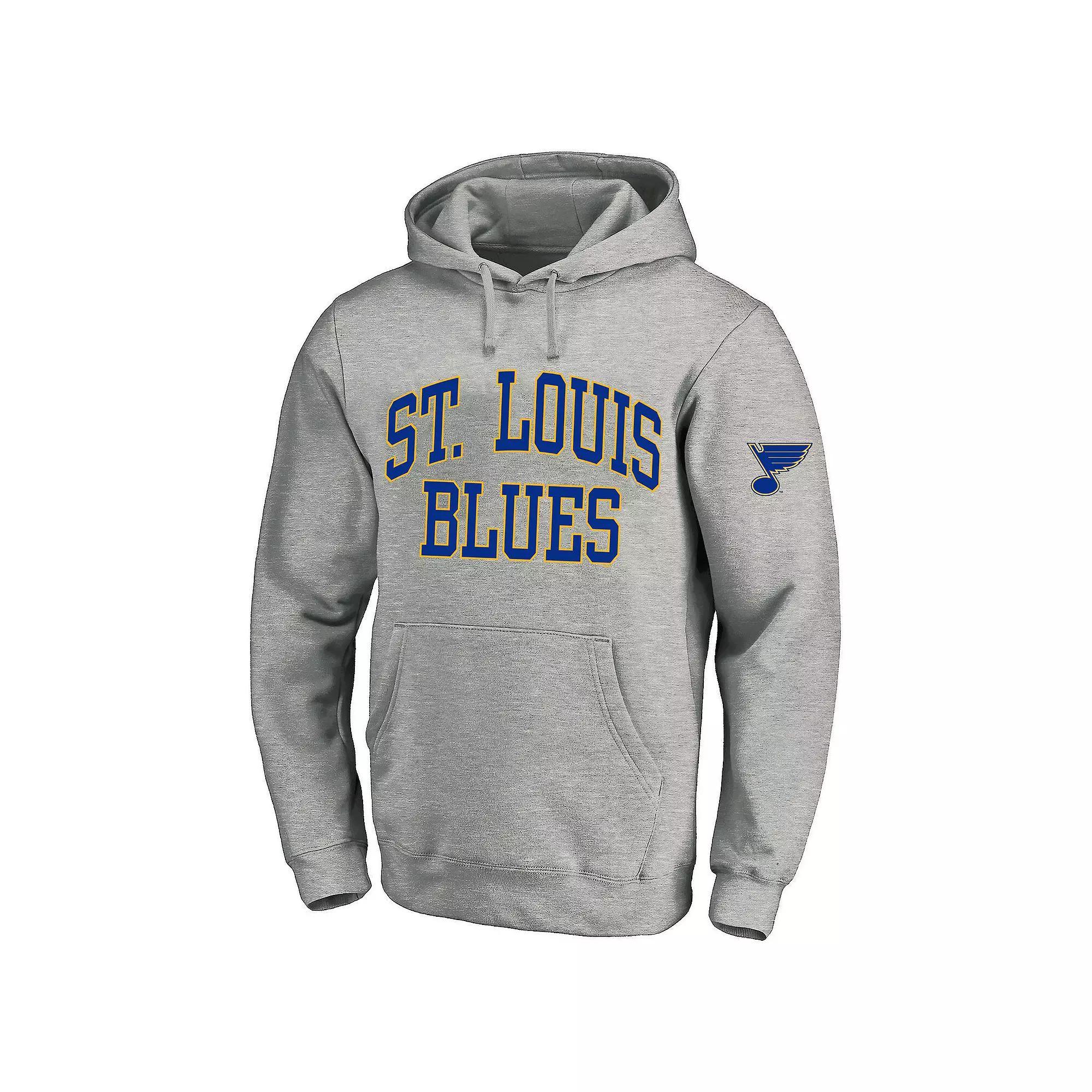 Men's Fanatics Heather Gray St. Louis Blues Big & Tall Fleece Pullover Hoodie,  Product Image