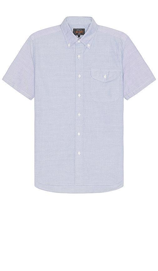 Beams Plus B.d. Short Sleeve Oxford Shirt Blue. (also in ). Product Image