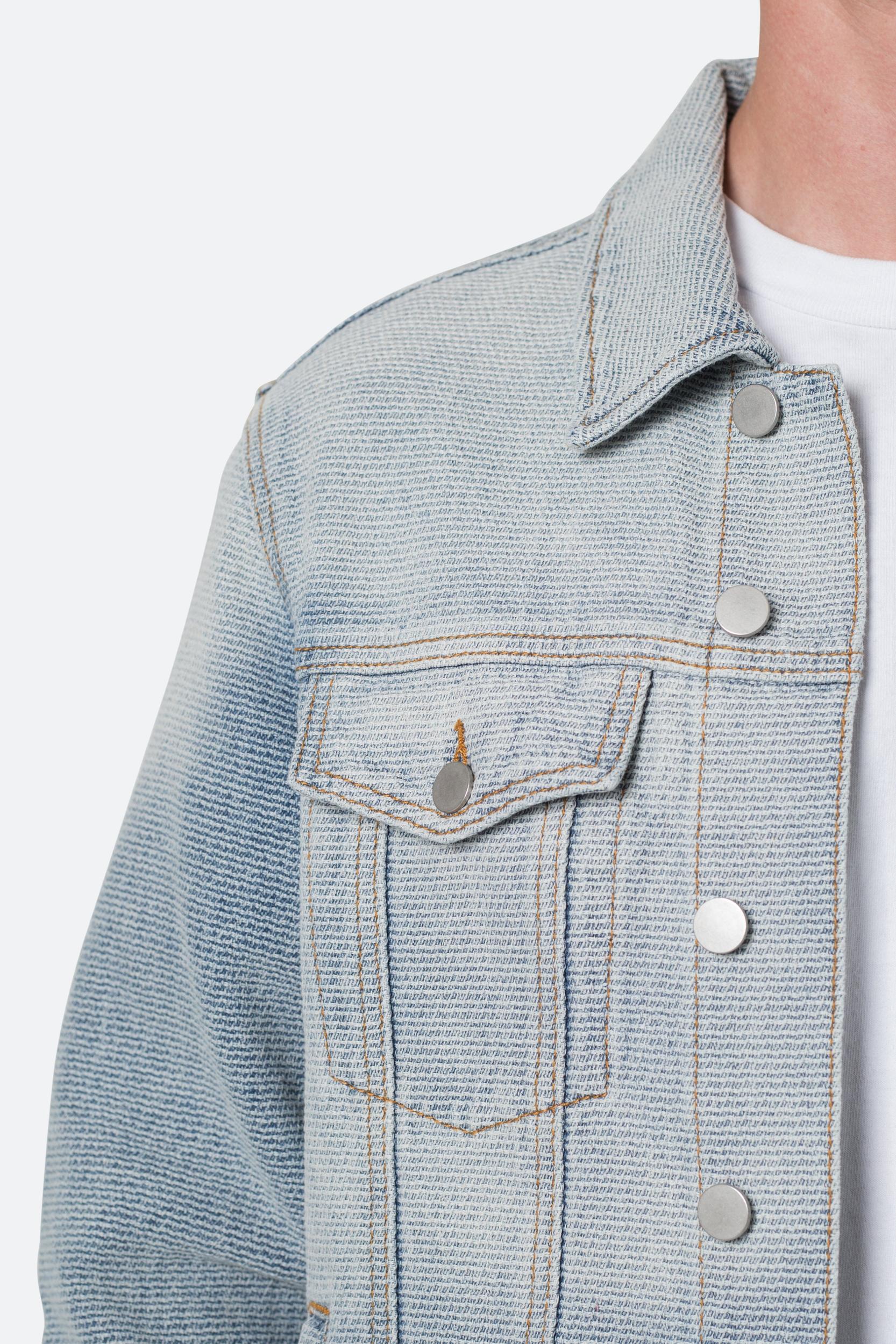 Western Crosshatch Trucker Jacket - Blue Product Image