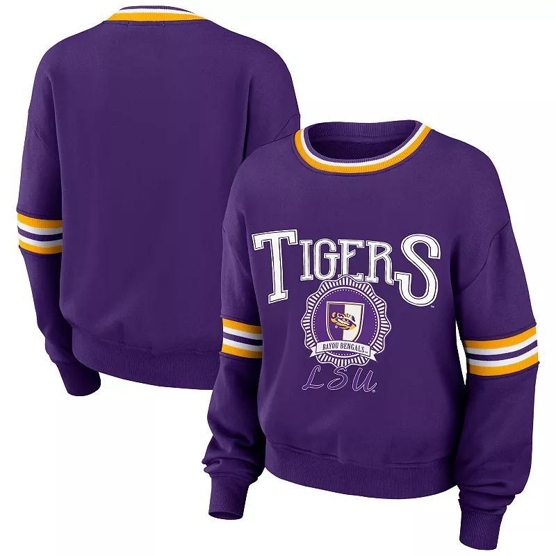 Womens WEAR by Erin Andrews LSU Tigers Vintage Pullover Sweatshirt Product Image