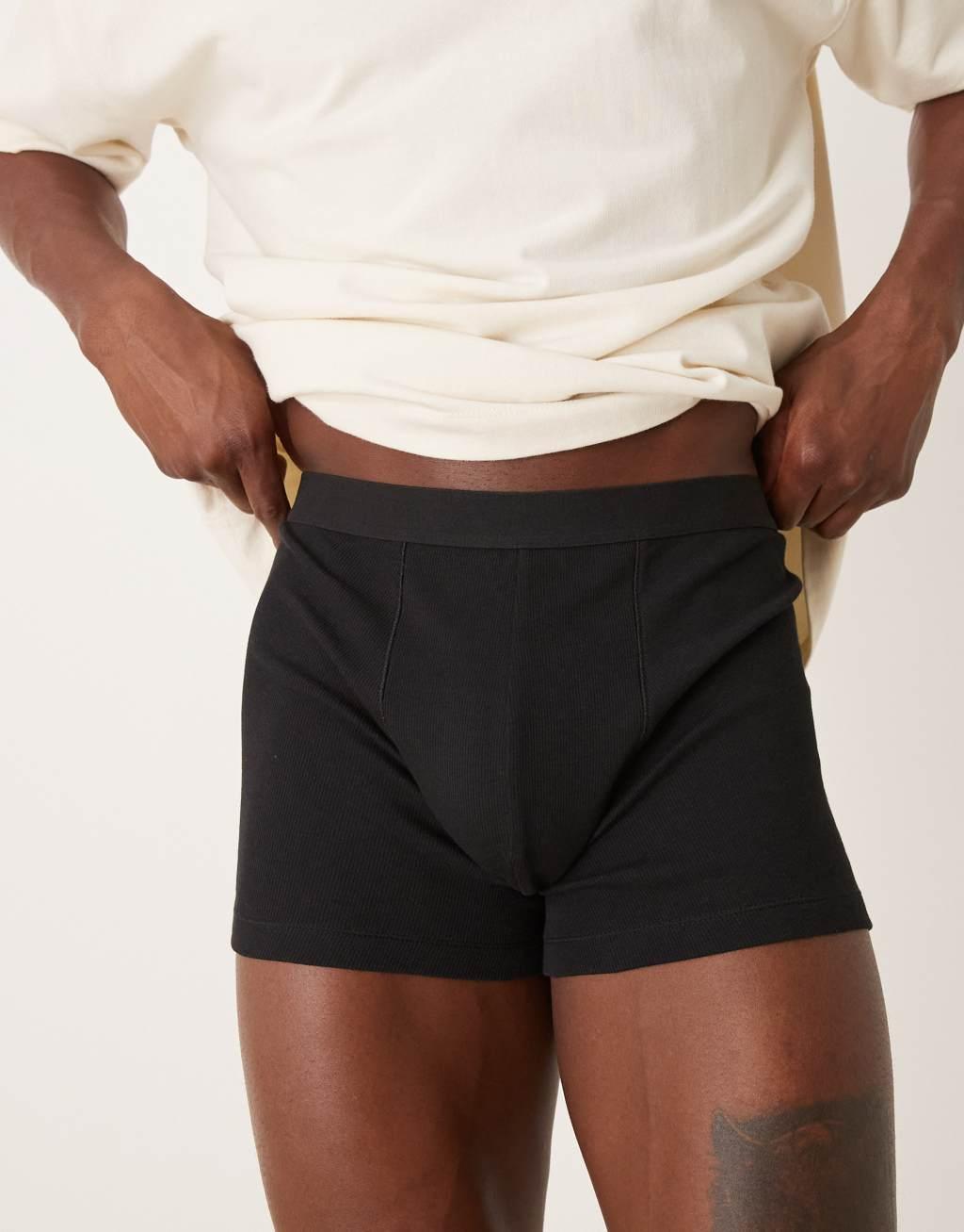 ASOS DESIGN capsule collection 2 pack briefs in black Product Image