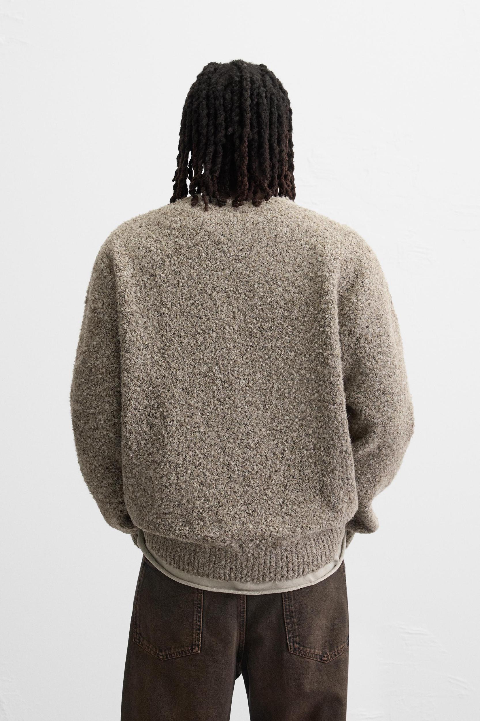 TEXTURED BOUCLÉ SWEATER Product Image