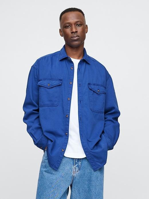 UltraSoft Denim Big Shirt Product Image