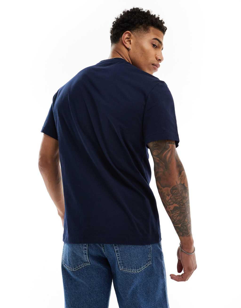 Lacoste t-shirt with 'gator in navy Product Image