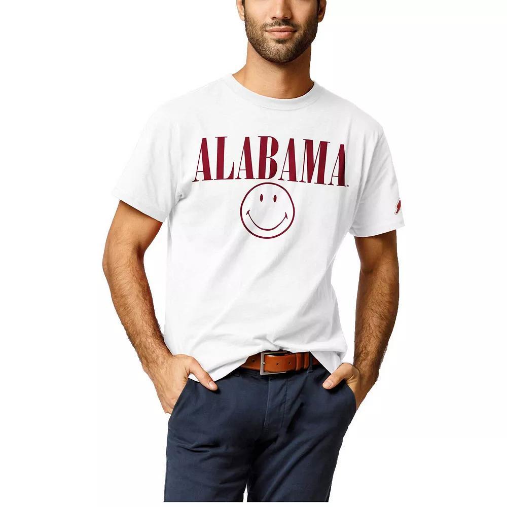 Men's League Collegiate Wear White Alabama Crimson Tide Smiley All American T-Shirt, Size: Large Product Image