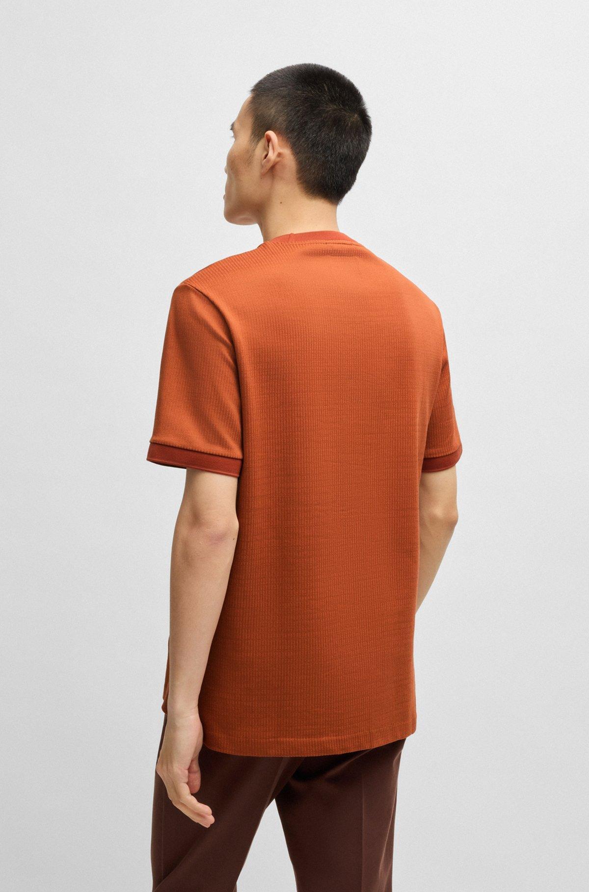 Regular-fit T-shirt in seersucker fabric Product Image