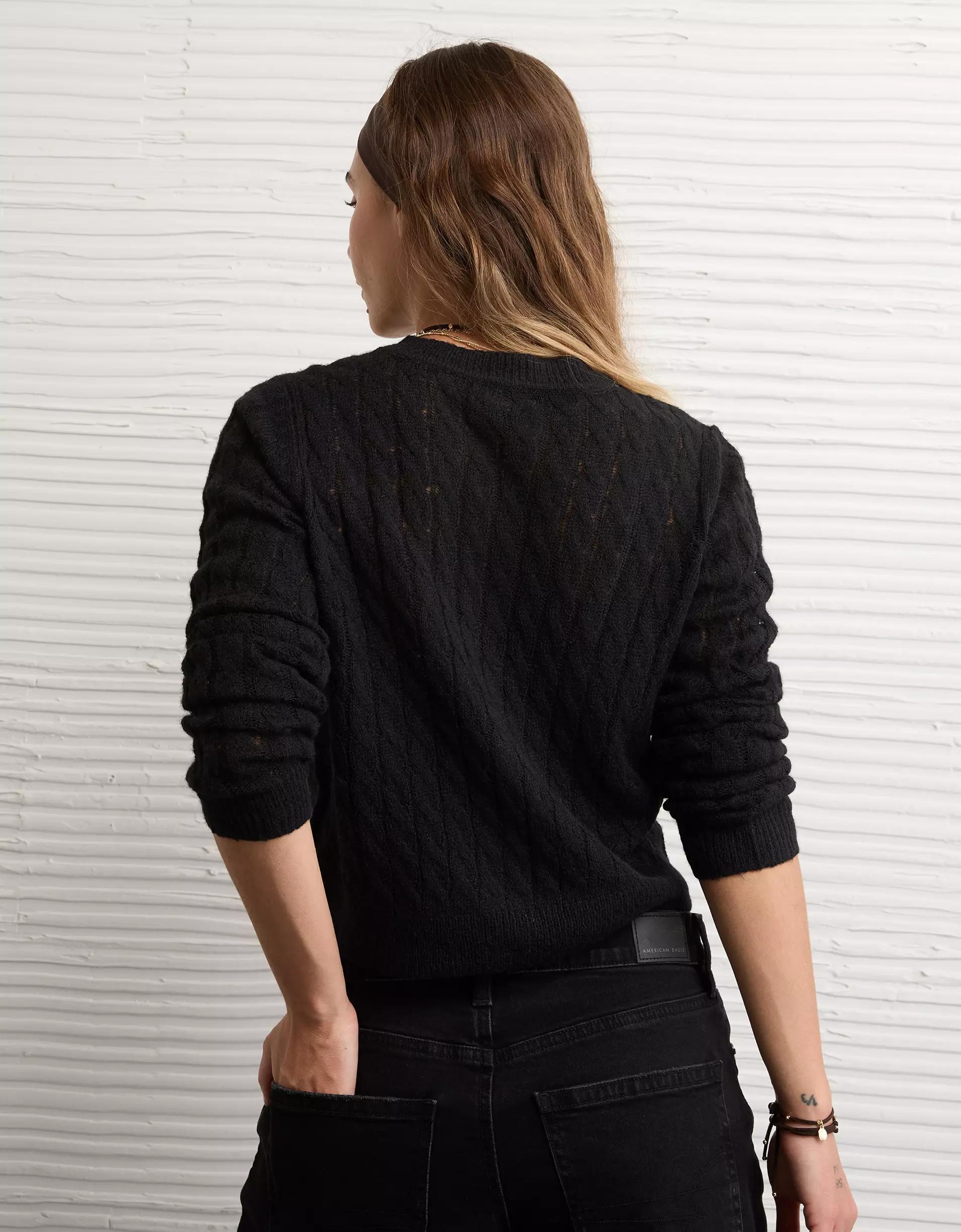 AE Whoa So Soft Button-Front Cardigan Product Image