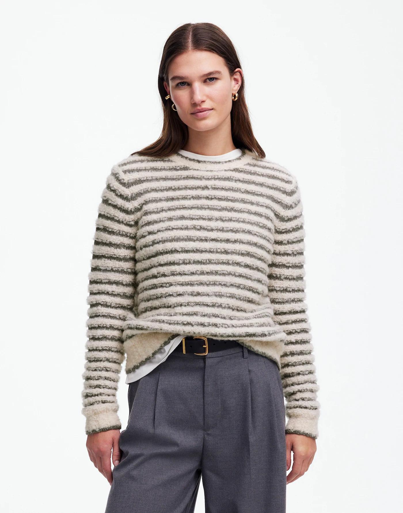 Bouclé-Knit Crewneck Sweater Product Image
