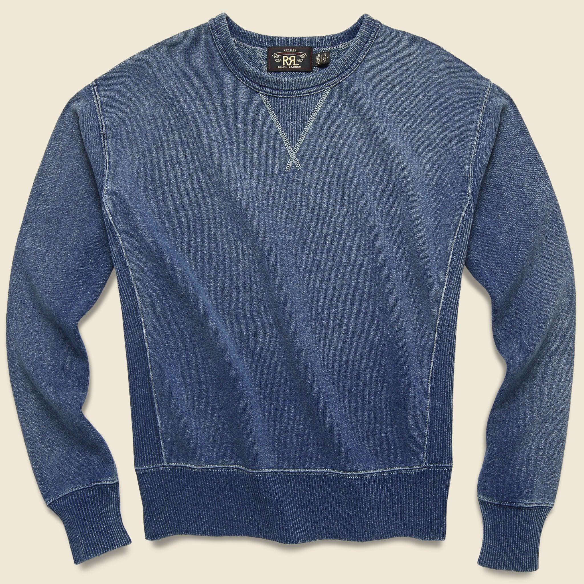 French Terry Sweatshirt - Washed Indigo Product Image