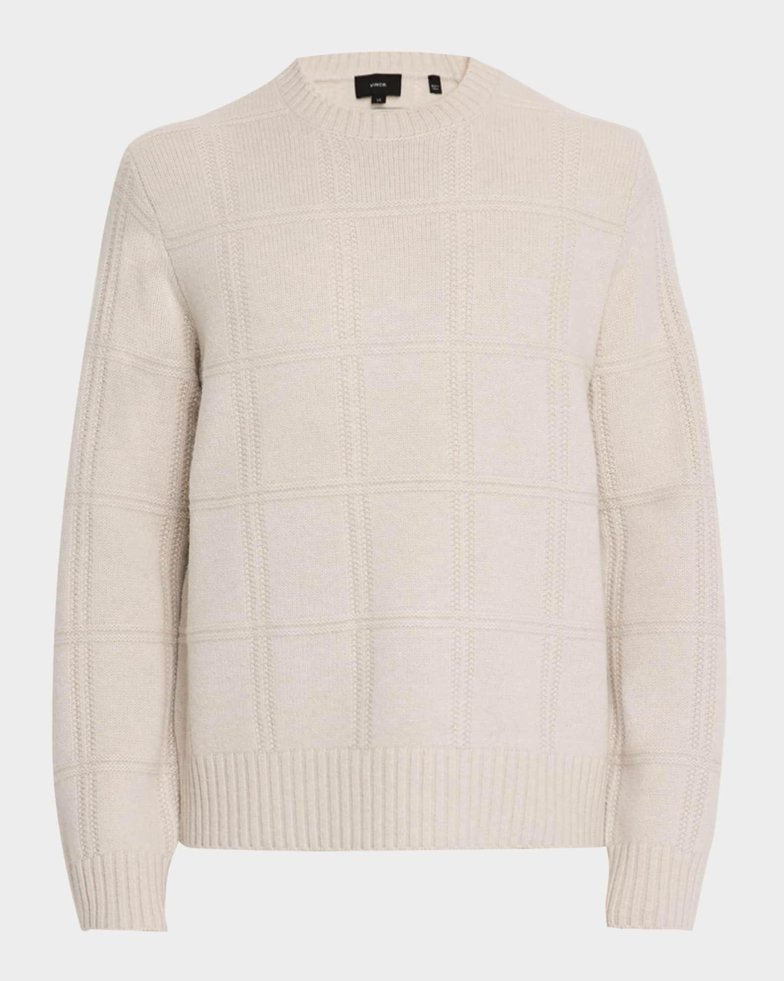 Men's Seed Stitch Windowpane Sweater Product Image