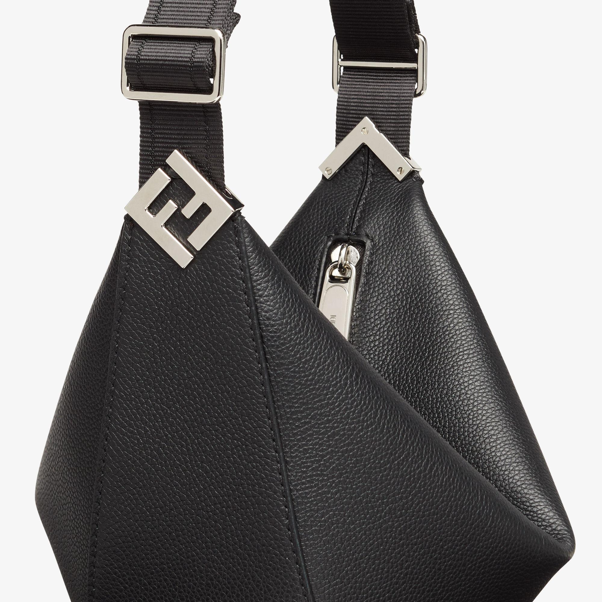 Fendi Roma Leather Fendi Melon SmallBlack leather bag Product Image