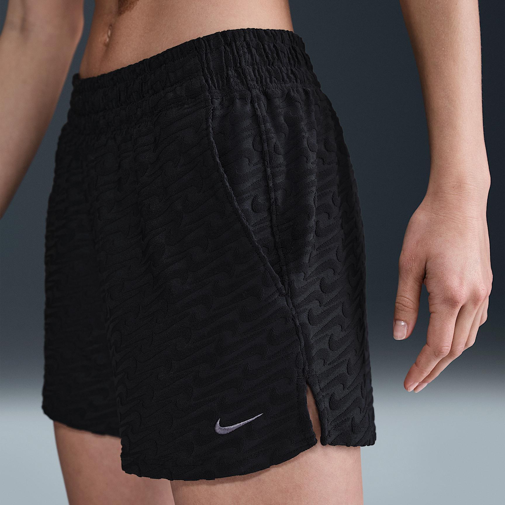 Nike Womens Swim Swoosh Link Terry Cover-Up Shorts | NESSF257-001 Product Image