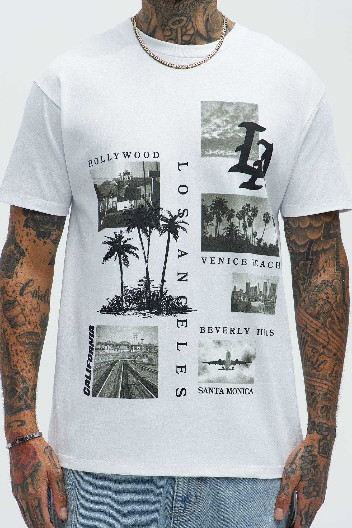 LA Collage Short Sleeve Tee - White Product Image