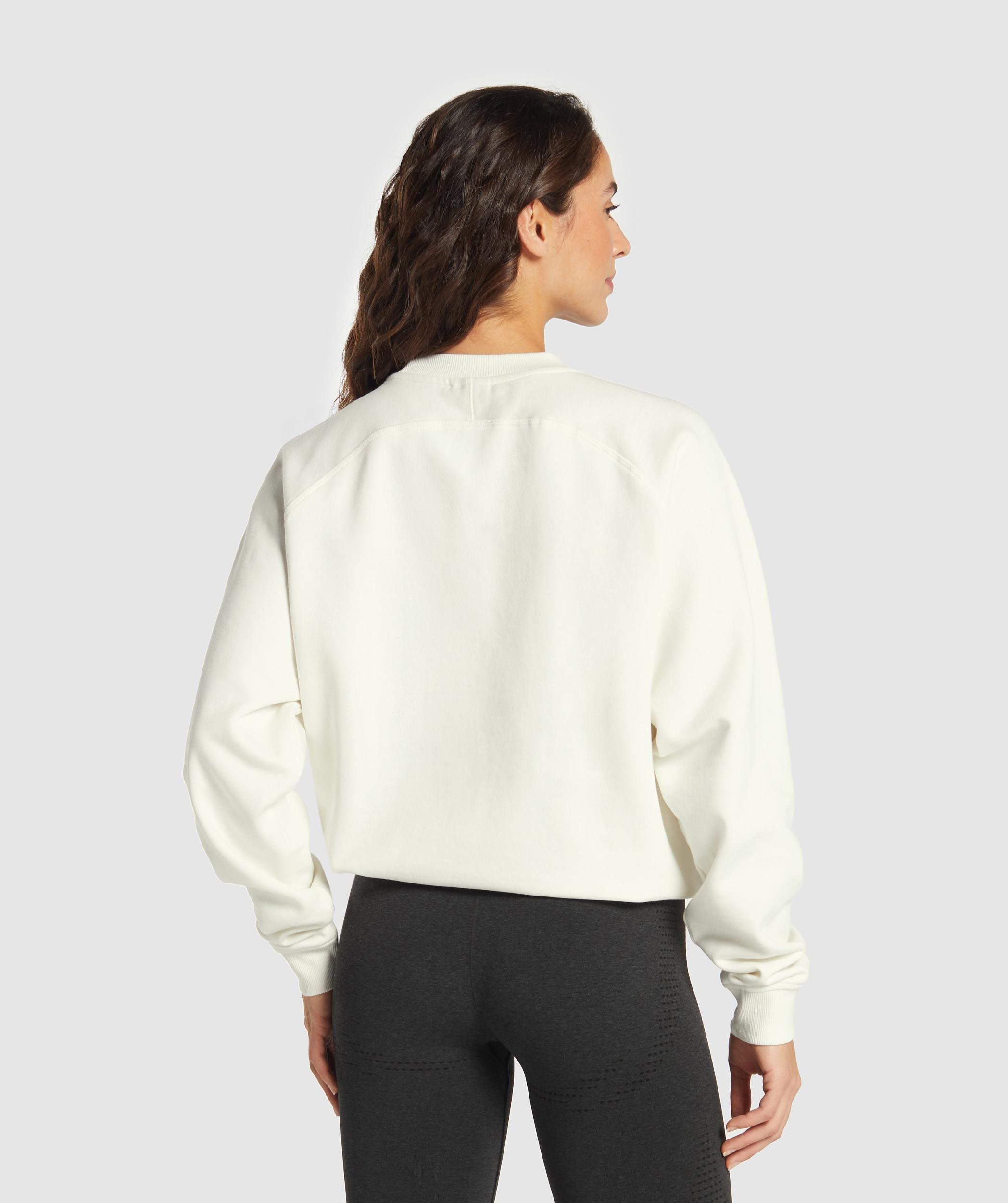 Gymshark Training Oversized Fleece Sweatshirt - Soft White Female Product Image