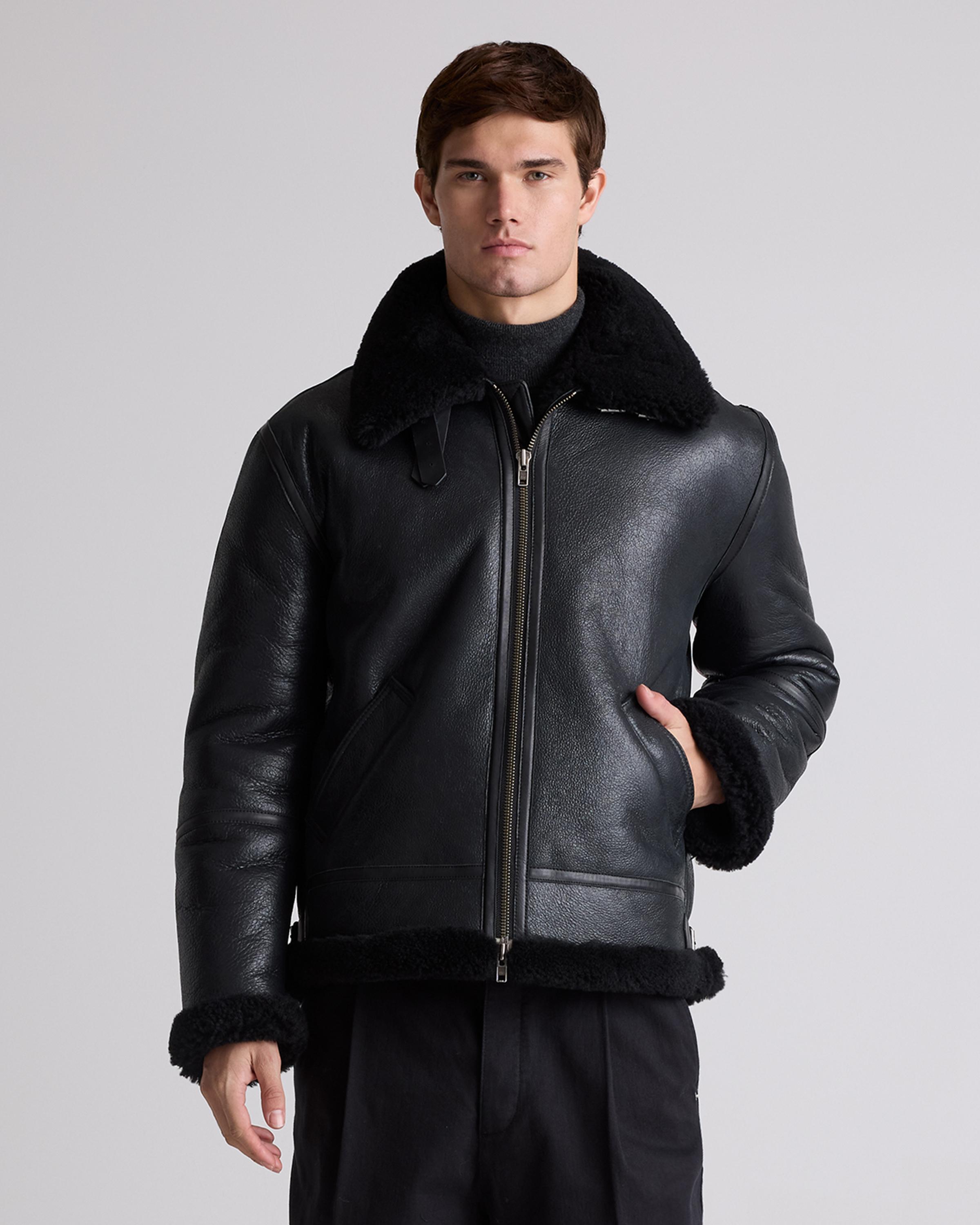 100% Shearling Bomber Jacket Product Image