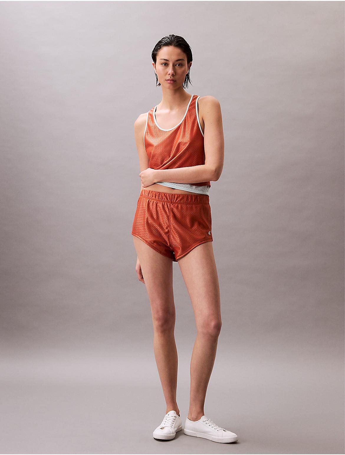 Calvin Klein Womens Pride Mesh Shorts - Dark Orange Product Image