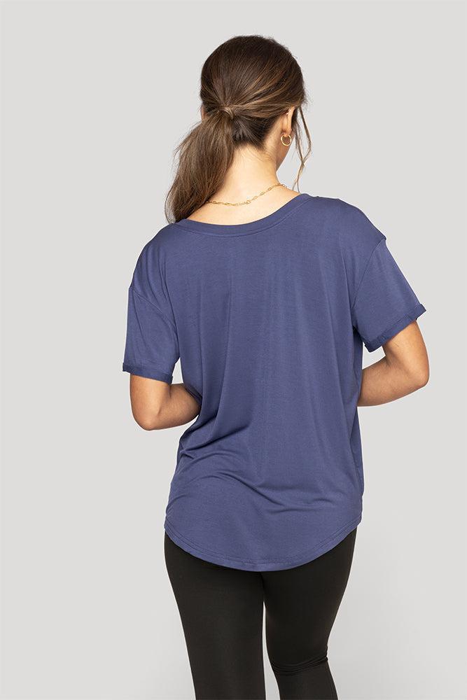 Reversible Deep V Tee - Nightshade Blue Product Image