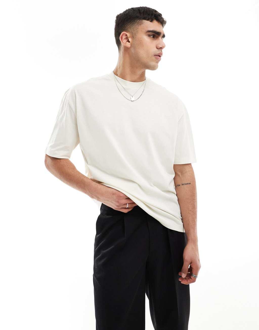 ASOS DESIGN oversized t-shirt in black with back souvenir print Product Image