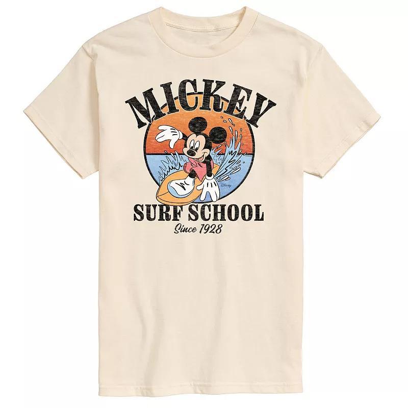 Disney's Mickey Mouse Big & Tall Surf School Graphic Tee, Men's, Size: 4XL Tall, White Product Image