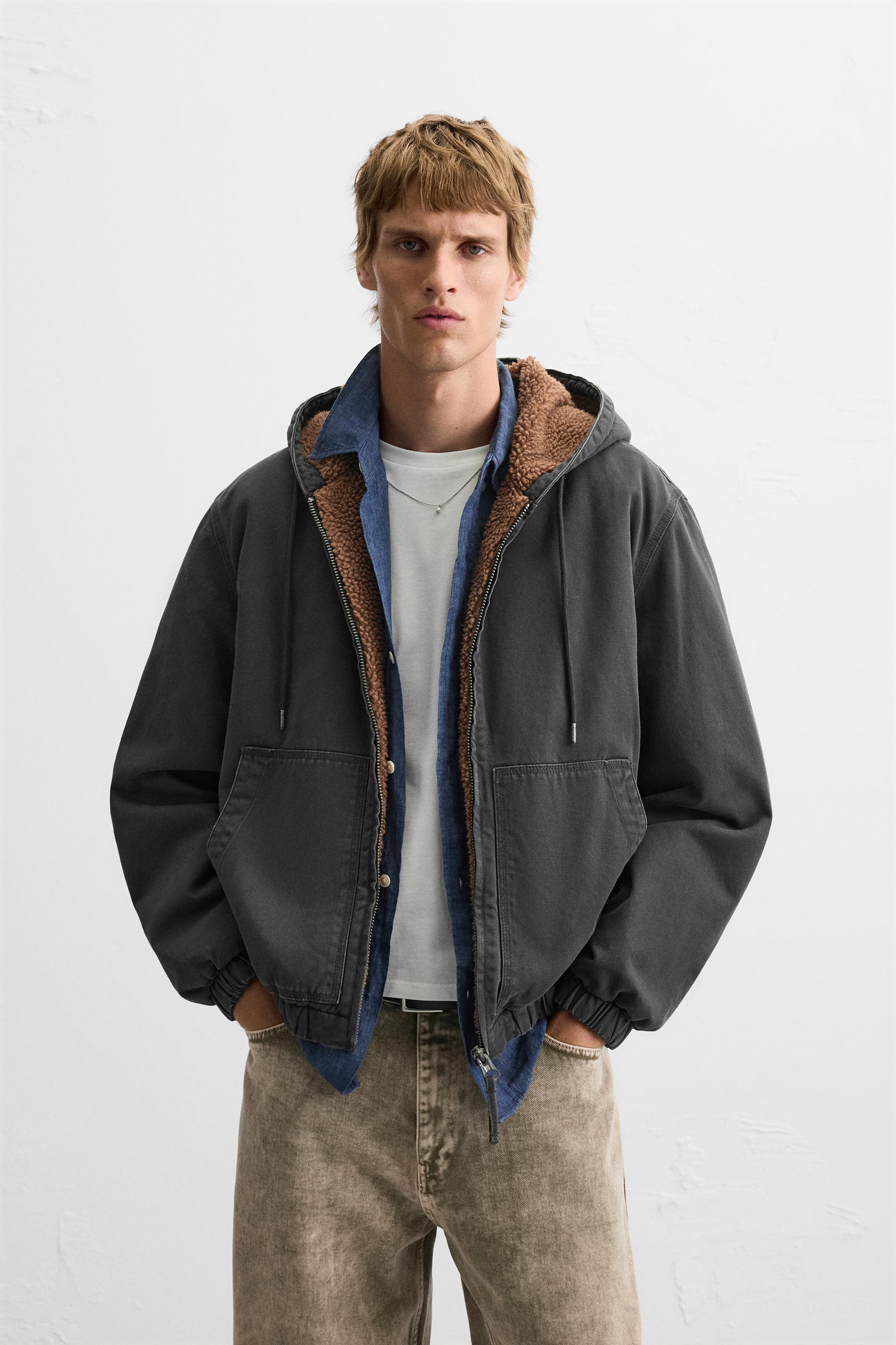 CONTRASTING HOODED JACKET Product Image