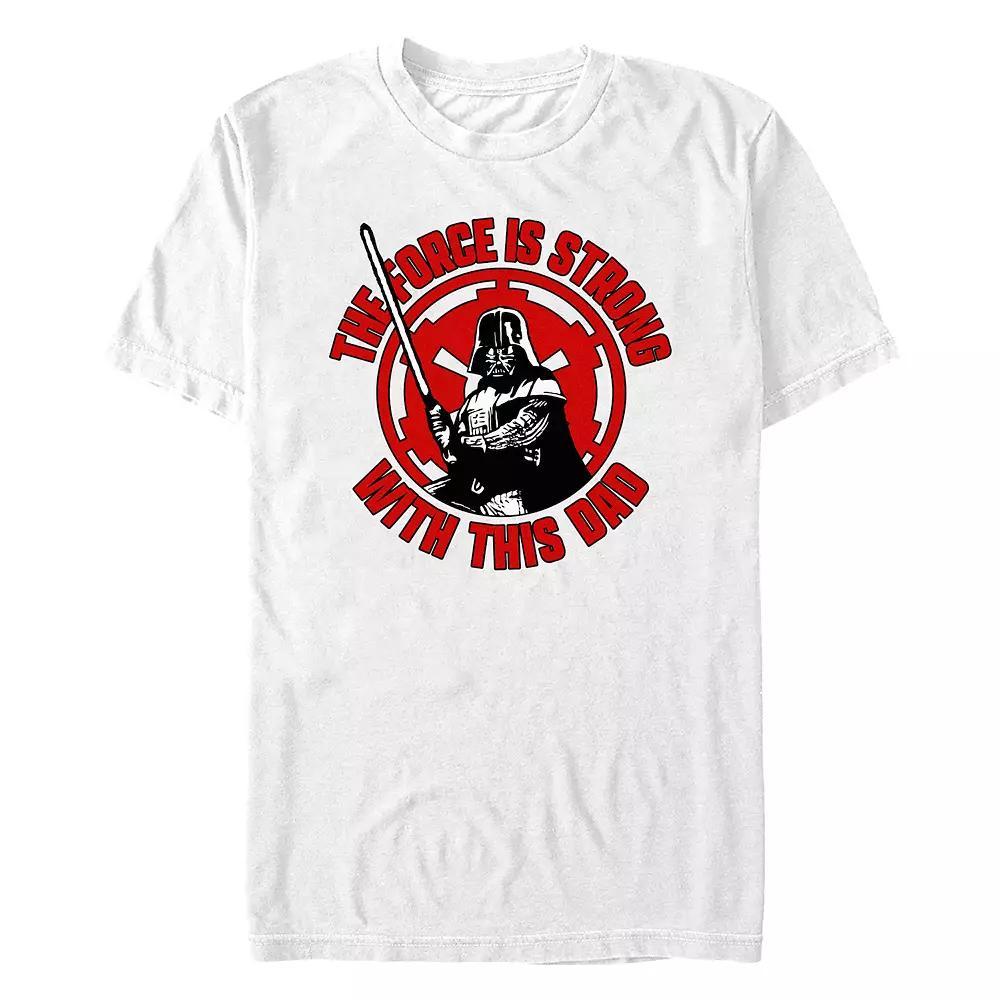 Men's Star Wars Darth Vader The Force Is Strong With This Dad Graphic Tee,  Product Image