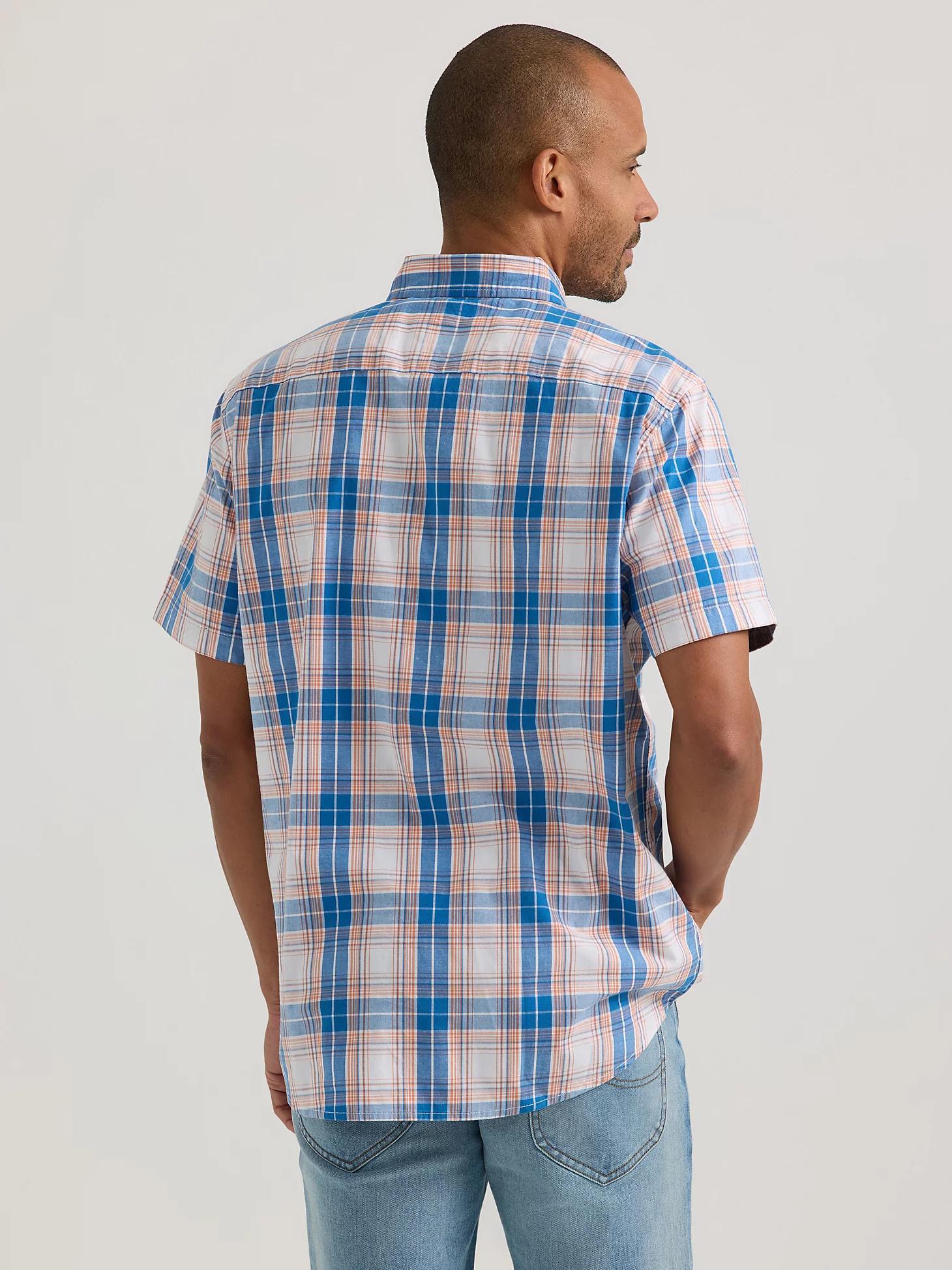 Men's Short Sleeve Madras Plaid Button Down Shirt | Men's Tops & Tees | Lee® Product Image