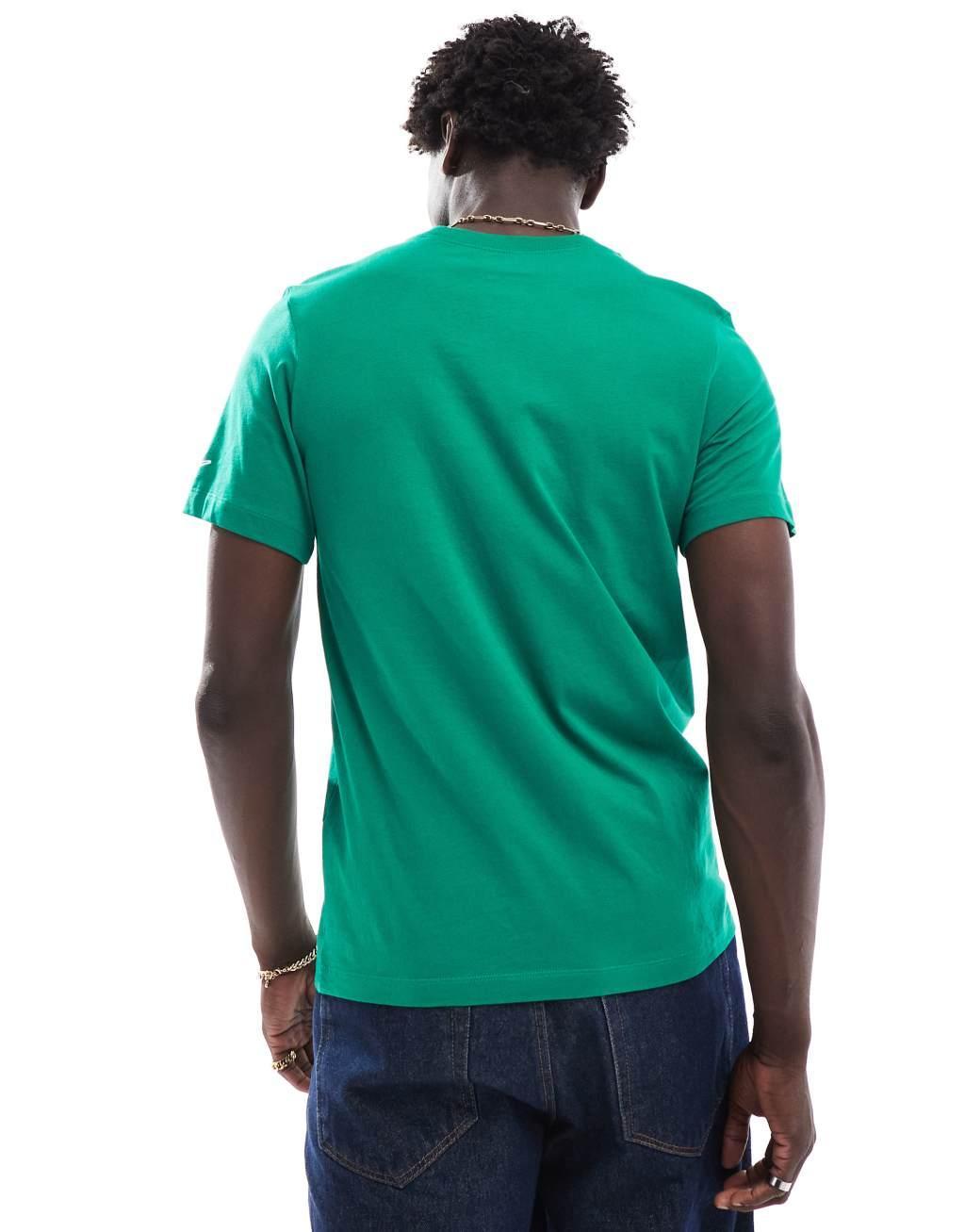 Nike Swoosh lightning graphic t-shirt in green Product Image