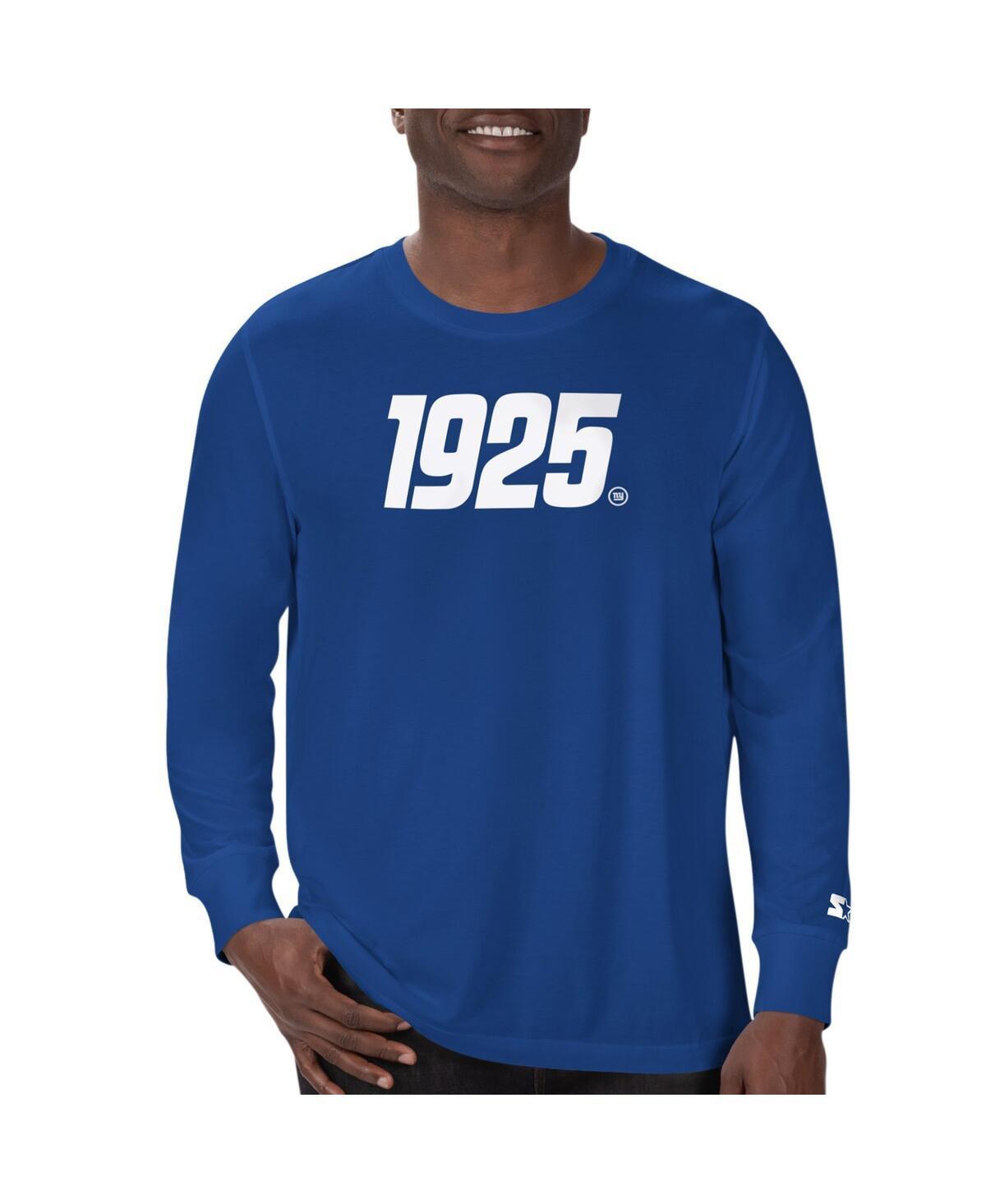 Men's Starter Royal New York Giants 1925 Collection Long Sleeve T-Shirt, Size: 2XL, Blue Product Image