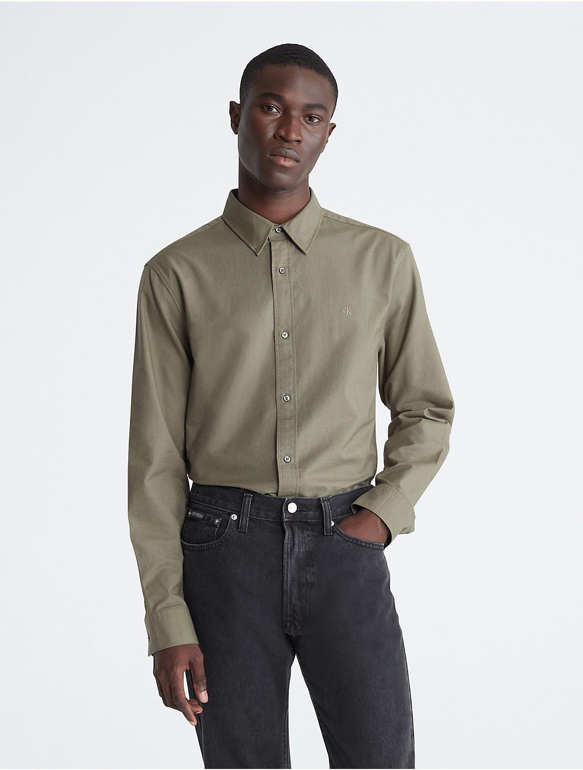 Calvin Klein Mens Oxford Classic Shirt - Black - XS Product Image