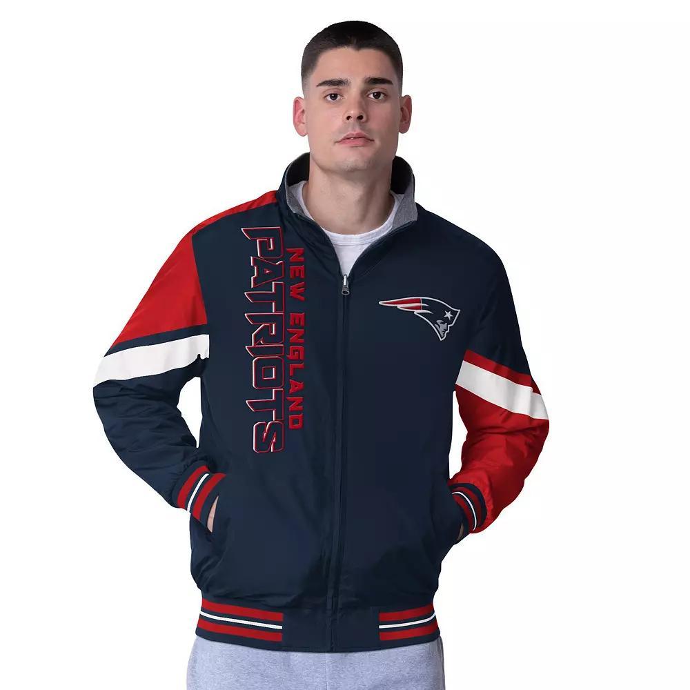 Men's G-III Extreme Navy New England Patriots Strong Arm Reversible Full-Zip Jacket,  Product Image