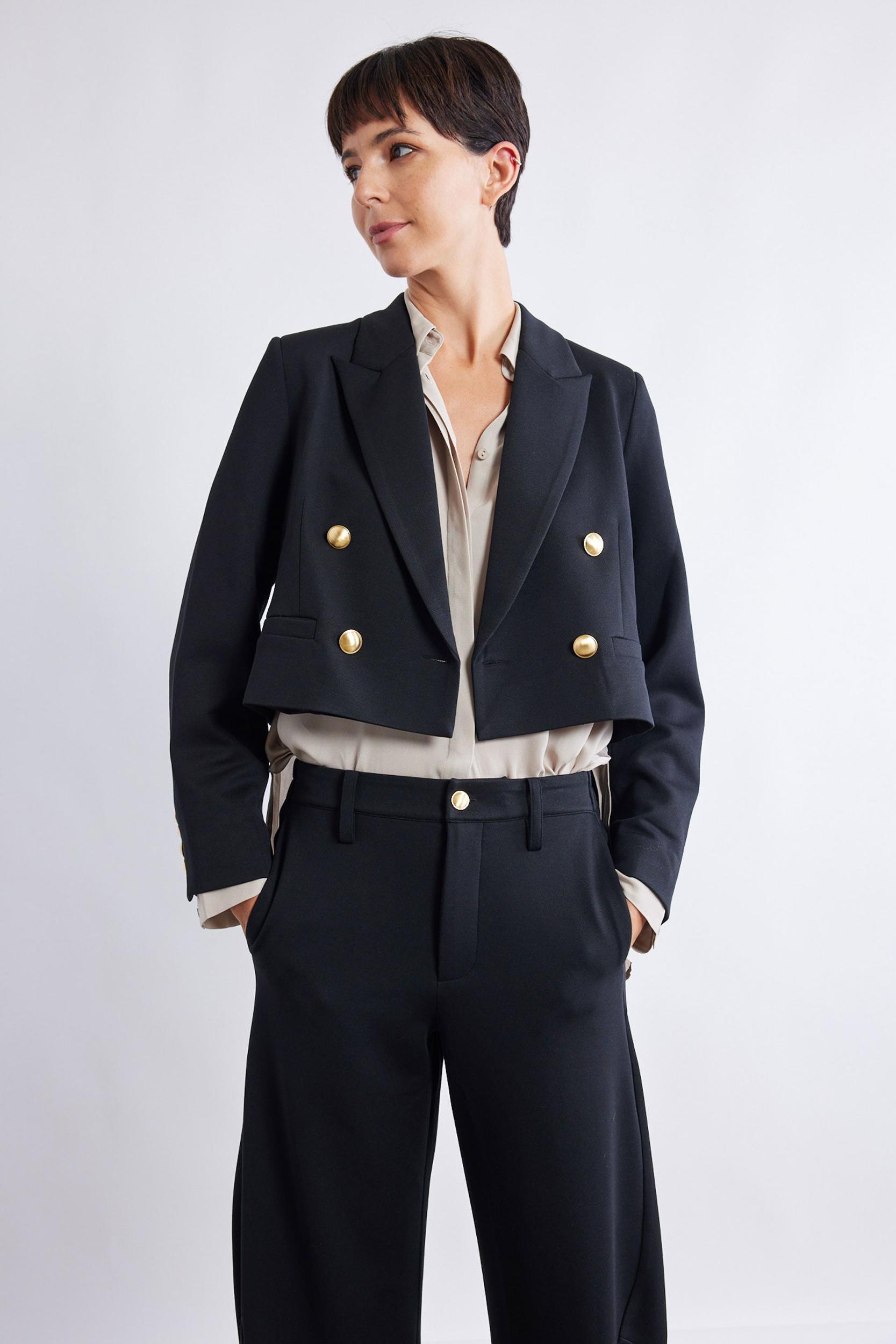 The Stretch Suit Cropped Blazer Product Image
