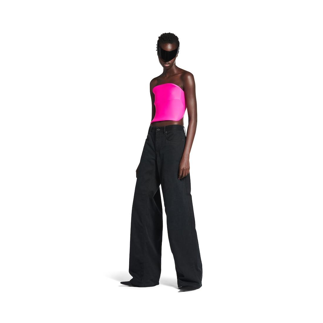 Women's 3d Printed Top in Intense Pink Product Image