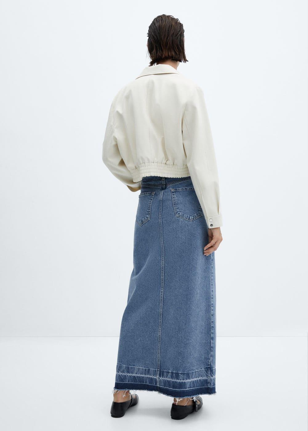 Mango Womens Denim Long Skirt Product Image