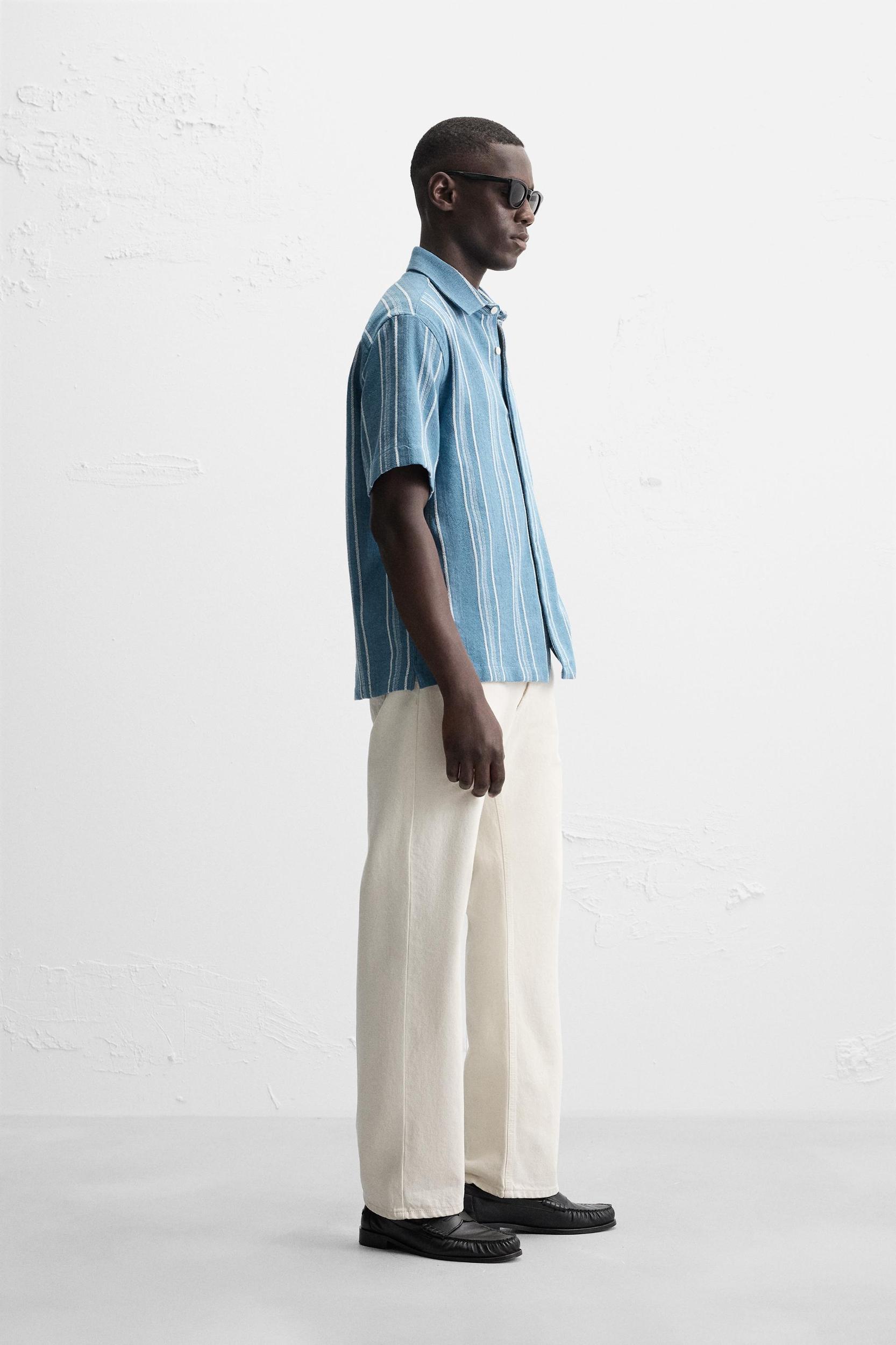 TEXTURED STRIPED SHIRT Product Image