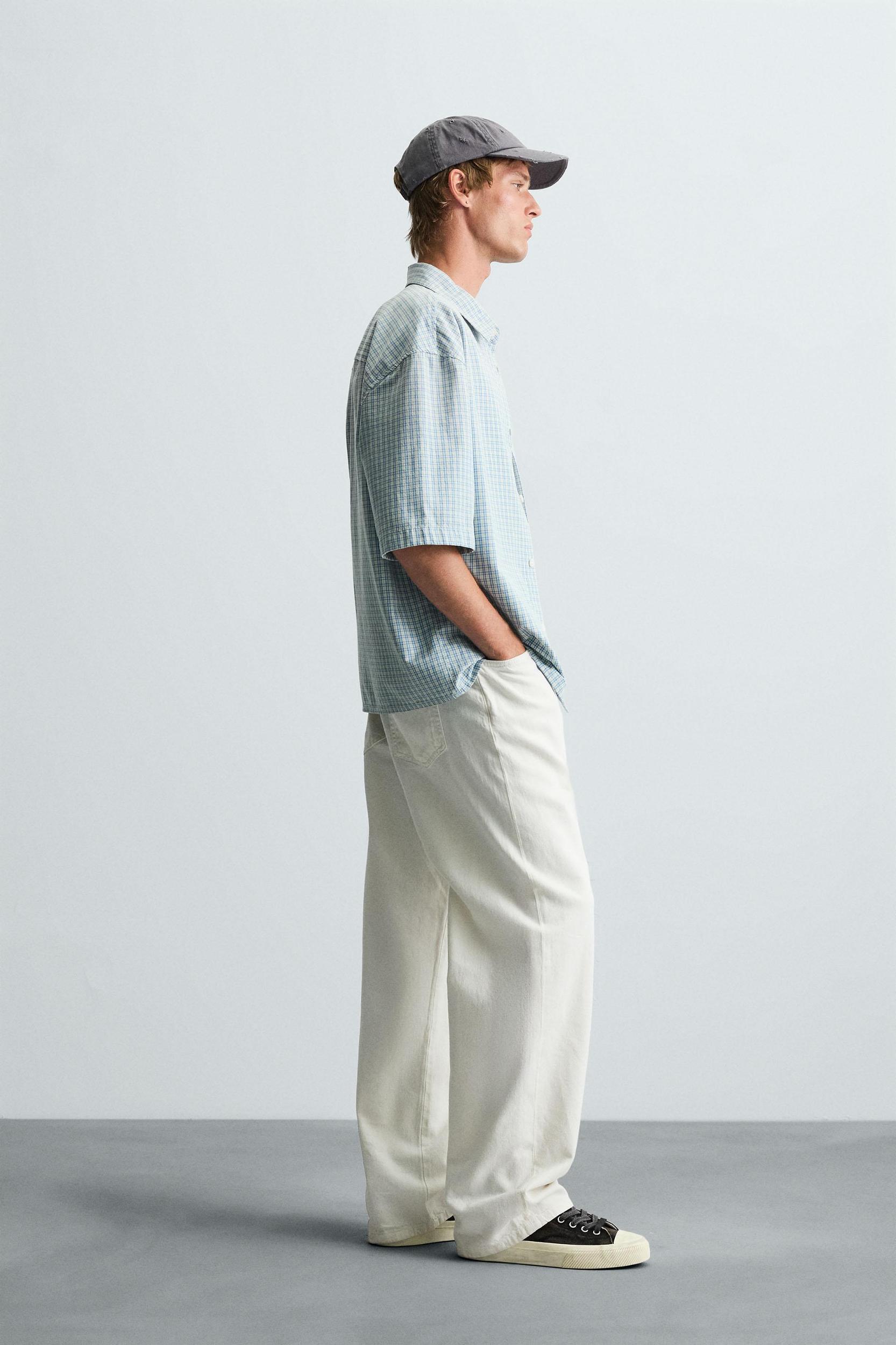 RELAXED FIT PLAID SHIRT Product Image