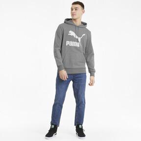 PUMA Classics French Terry Logo Men's Hoodie in Medium Grey Heather Product Image