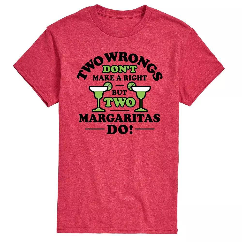 Men's Two Wrongs Right Margaritas Graphic Tee,  Product Image