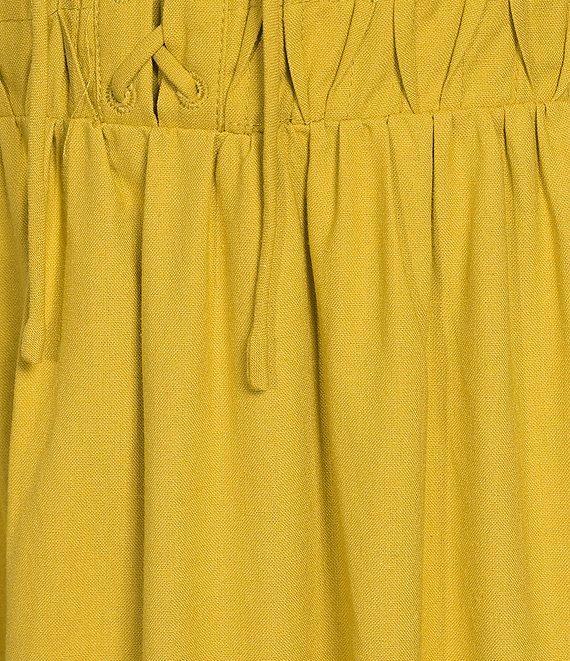 Skies Are Blue Square Neck Smocked Bodice Midi Dress Product Image