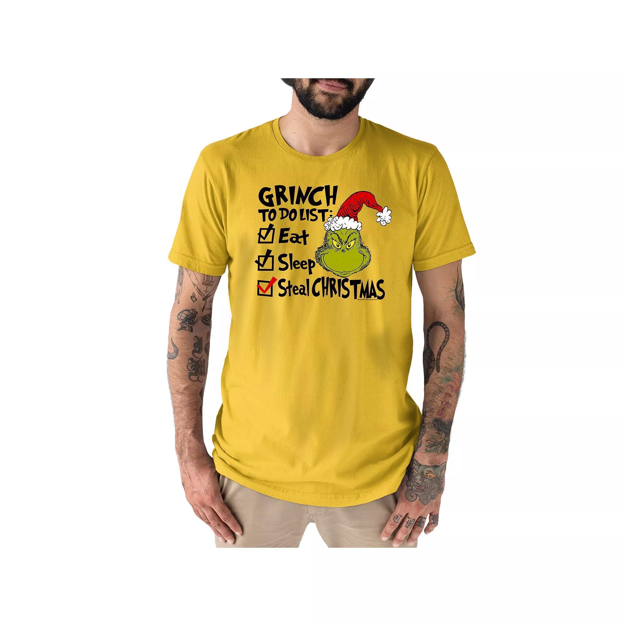 Men's Dr. Seuss The Grinch To Do Tee, Size: XXL, Green Product Image