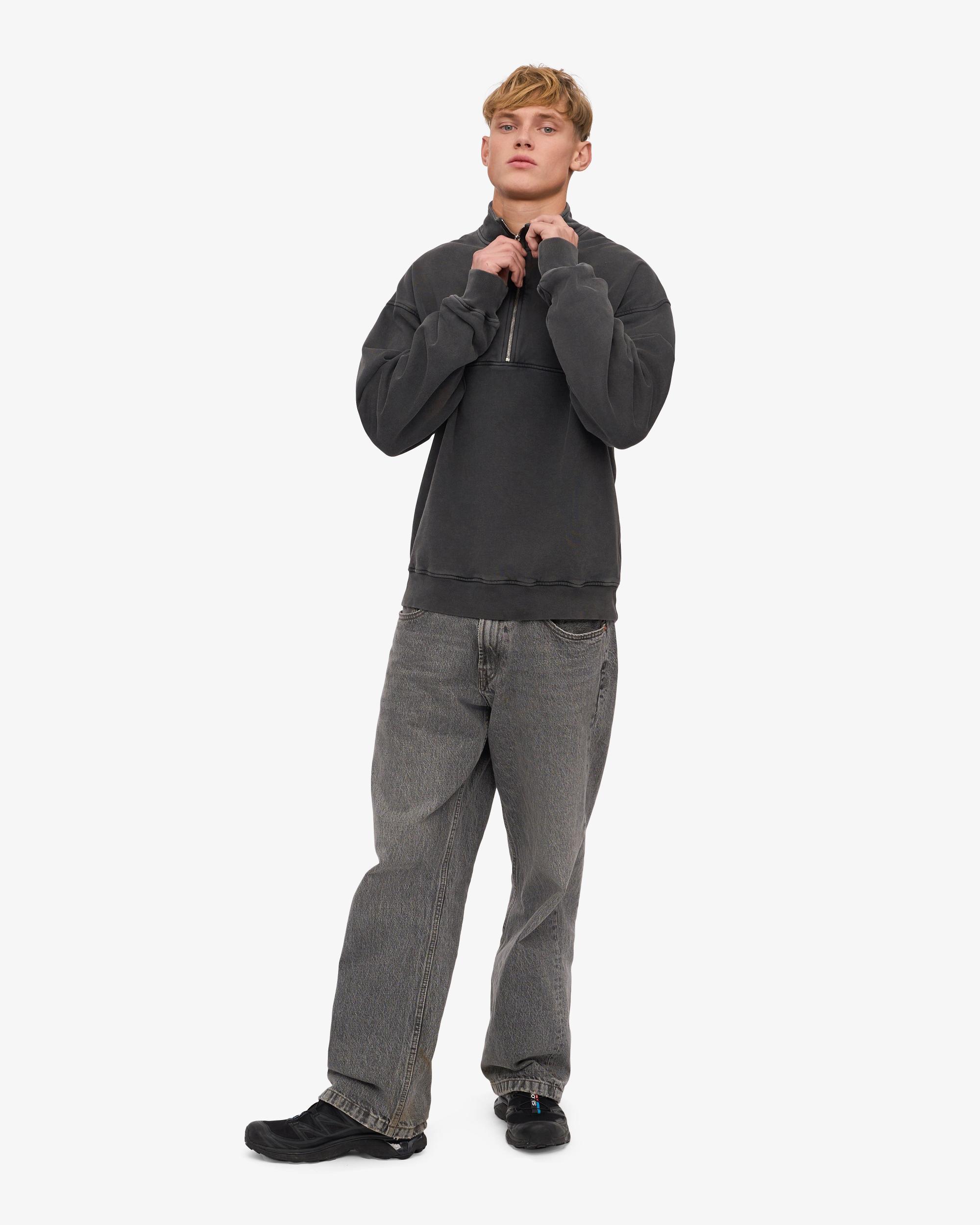 Organic Quarter Zip - Faded Black Product Image