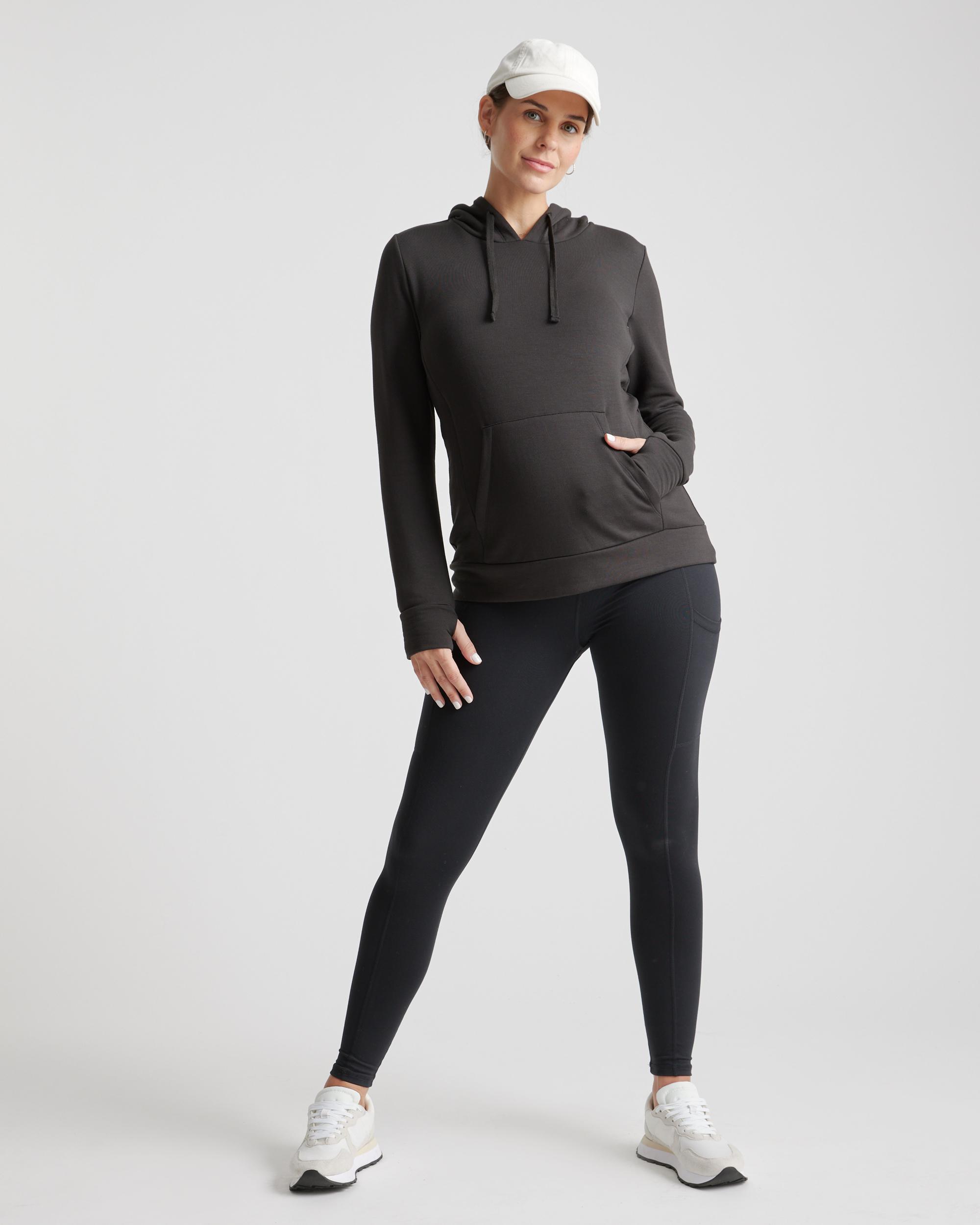 Quince | Women's SuperSoft Fleece Maternity & Nursing Hoodie Lenzing Modal Product Image