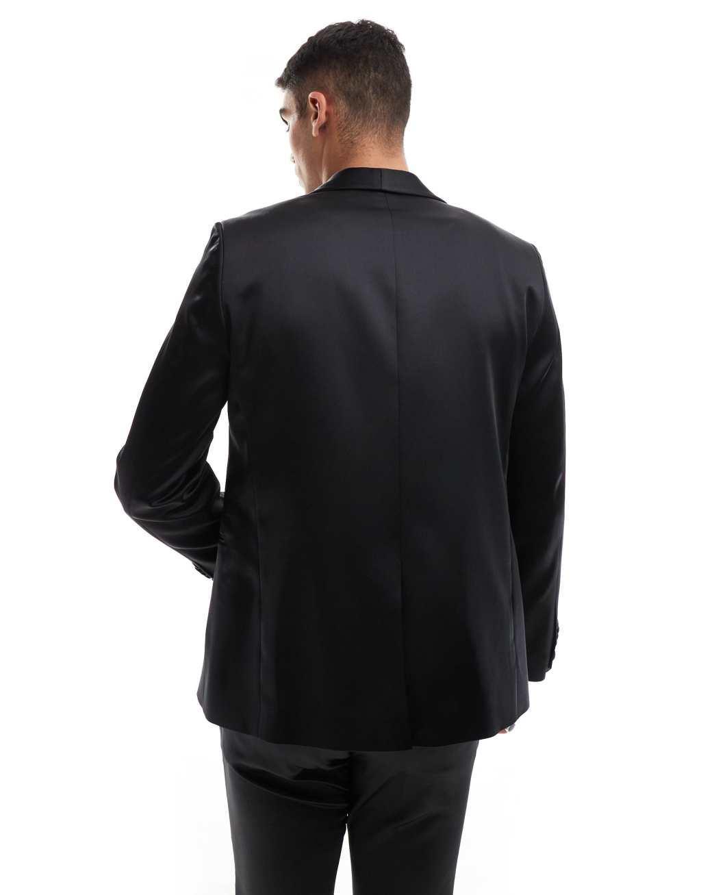 Twisted Tailor Draco skinny suit jacket in black - part of a set Product Image