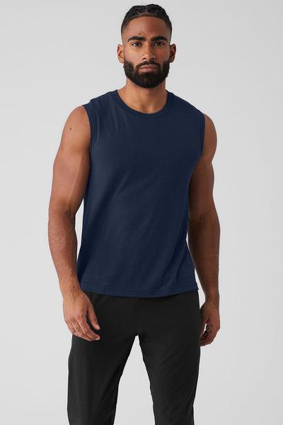 Alo Yoga | The Triumph Muscle Tank Top Blue Product Image