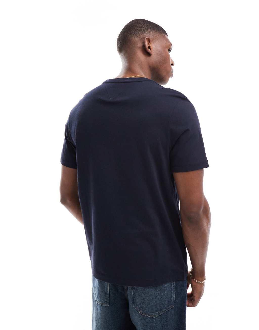 Tommy Hilfiger chest stripe t-shirt in navy Product Image