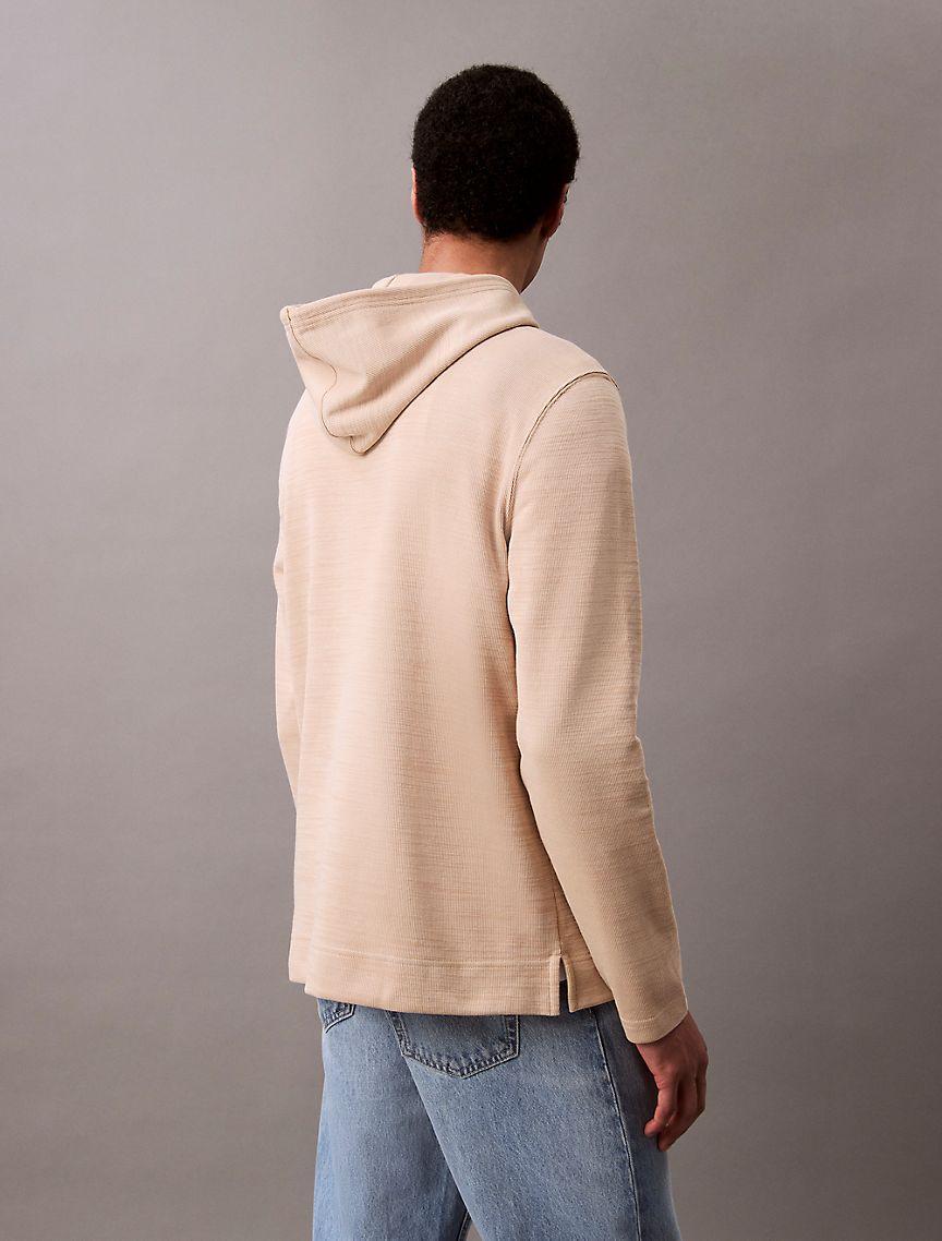 Cotton Blend Ribbed Classic Hoodie Product Image