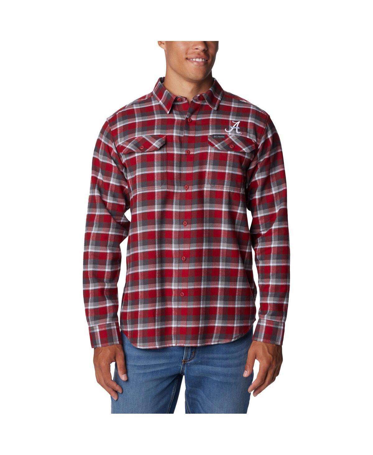 Columbia Men's Collegiate Flare Gun Flannel Long Sleeve Shirt - Alabama- Product Image