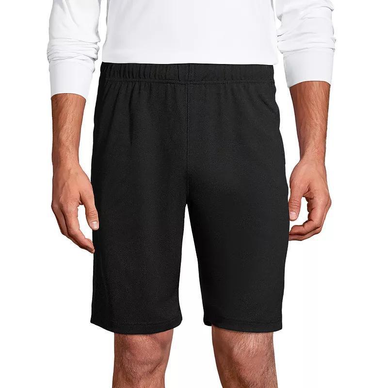 Mens Lands End Mesh Gym Shorts Grey Gray Product Image